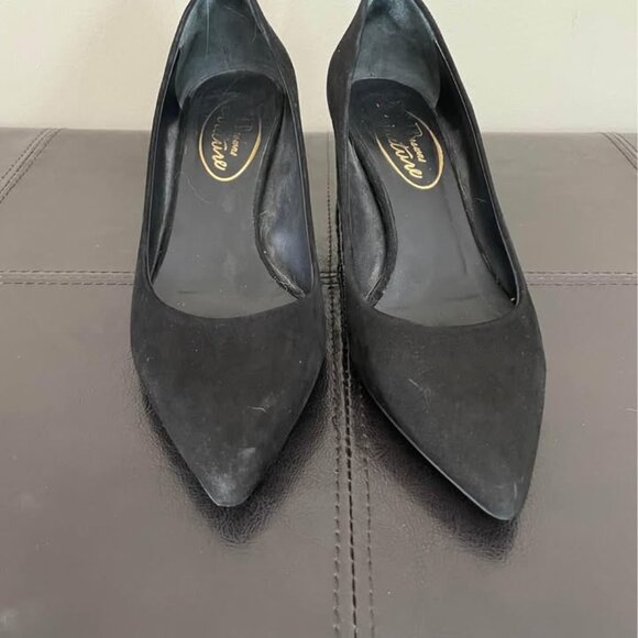 Browns Couture Black Suede Block Heel - Picture 2 of 4